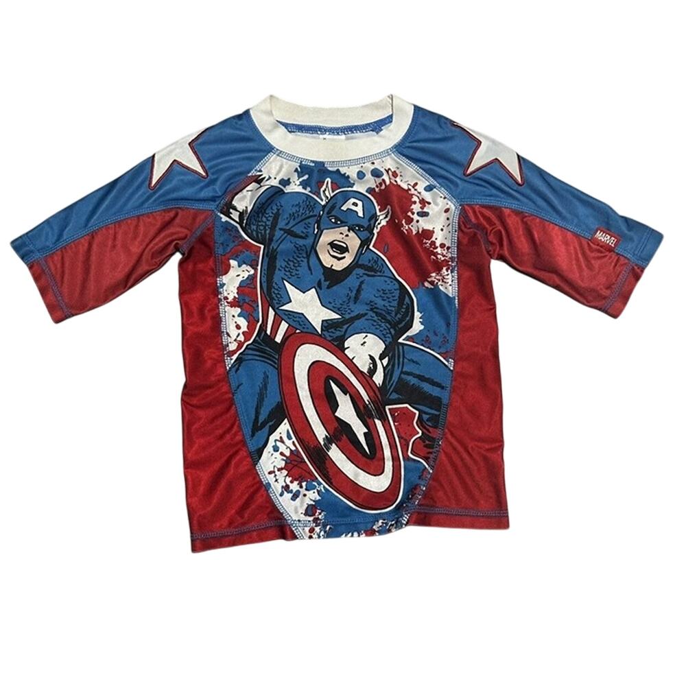 Disney Marvel Captain America Rash Guard Sz. 5/6